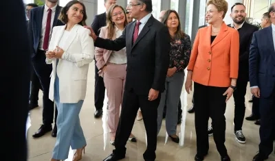 Laura Sarabia y el Presidente Gustavo Petro.