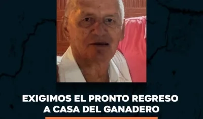 Ganadero secuestrado en el Cesar. 