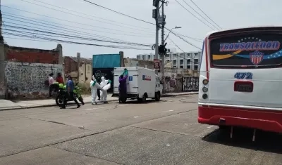 Levantamiento del cadáver. 