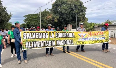 Bloqueo de vías por parte de los arroceros.