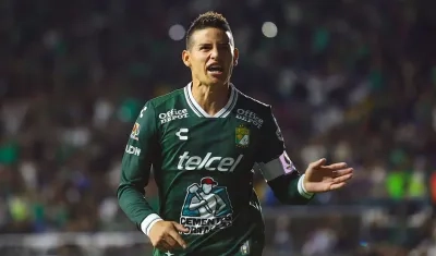 La celebración de James Rodríguez.