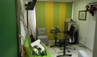 Así quedó la oficina luego del robo.