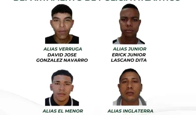 Los más buscados por homicidio en el Atlántico.
