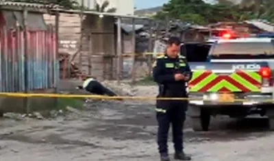 Lugar de los hechos donde quedó el presunto sicario abatido. 