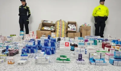 Los medicamentos aprehendidos.