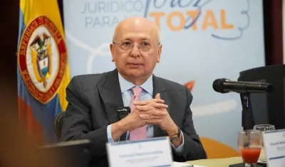 El Ministro de Justicia, Eduardo Montealegre.