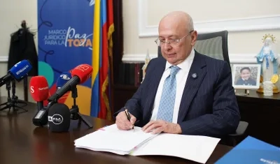 El Ministro de Justicia, Eduardo Montealegre.