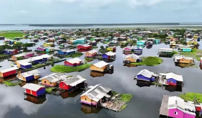 Vista panorámica de Nueva Venecia, Magdalena. 