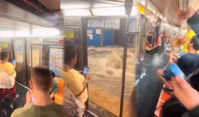 Inundaciones en el Metro de Nueva York.