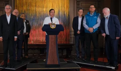 El Presidente de la República, Gustavo Petro, durante la polémica alocución.