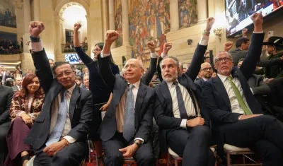 Gustavo Petro, Eduardo Montealegre, Armando Benedetti y Alfredo Saade.