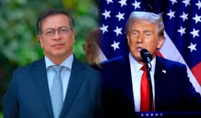 Presidente Gustavo Petro y su homólogo Donald Trump. 