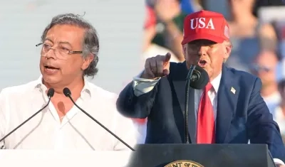 El Presidente Gustavo Petro y Donald Trump.