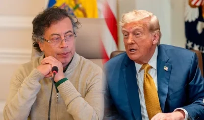 Presidentes Gustavo Petro y Donald Trump. 