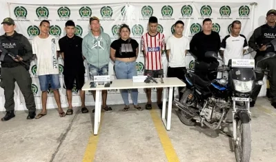 Presuntos integrantes de 'Los Costeños'.