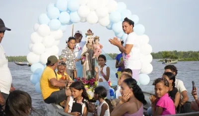 Procesión náutica de la Virgen del Carmen, en Buenavista