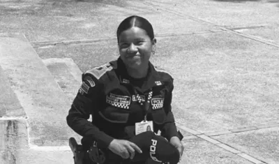 La patrullera Maryori Ramos.