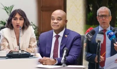 Laura Sarabia, Luis Gilberto Murillo y Alfredo Saade.