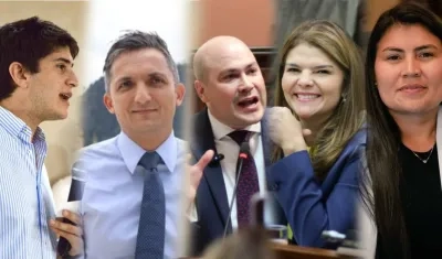 Wadith Manzur, Juan Pablo Gallo, Julián Peinado, Liliana Bitar y Karen Manrique.