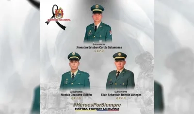 Subtenientes fallecidos.