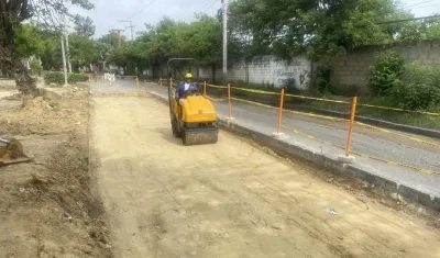Trabajos de la Triple A en la vía.