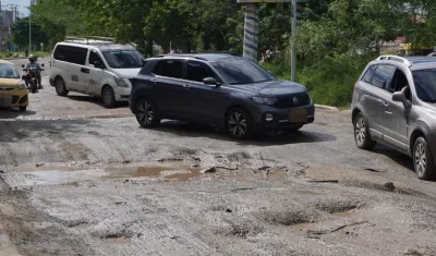 Así se encuentra la Circunvalar, a la altura del barrio Nuevo Éxito, en Soledad. 
