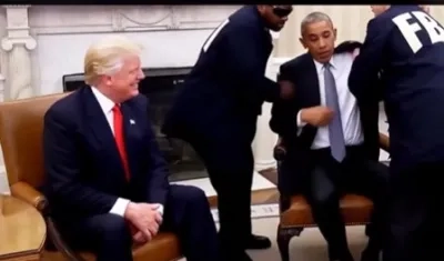 Donald Trump y Barack Obama, en el video generado por IA.