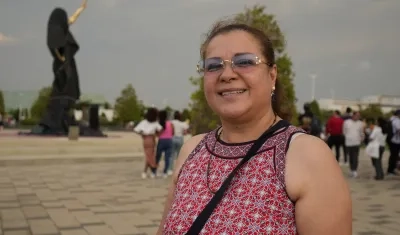 Elizabeth Henao, quien llegó desde Los Ángeles a Barranquilla. 