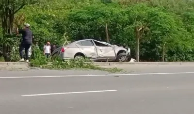 El vehículo implicado en el accidente. 