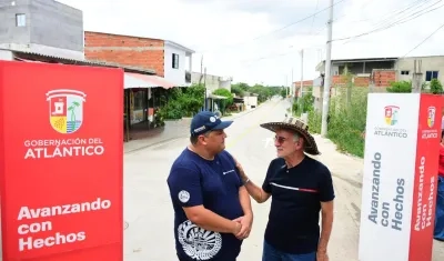 El alcalde de Baranoa, Edinson Palma, y el Gobernador Eduardo Verano.