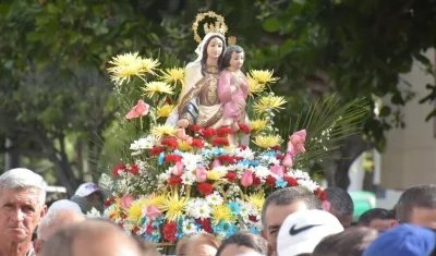 Celebración de la Virgen del Carmen.