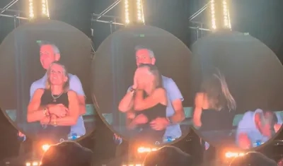 Andy Byron y Kristin Cabot siendo captados durante el concierto. 