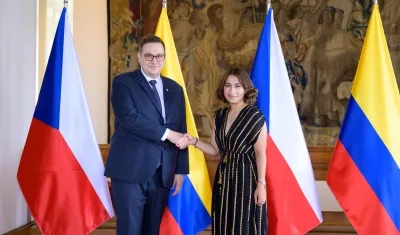  La canciller Laura Sarabia durante su reunión con el ministro de Asuntos Exteriores de República Checa, Jan Lipavský.