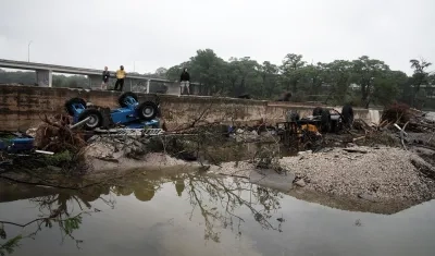 Estragos que dejó la crecida del río Guadalupe en Kerrville, Texas, EE.UU.