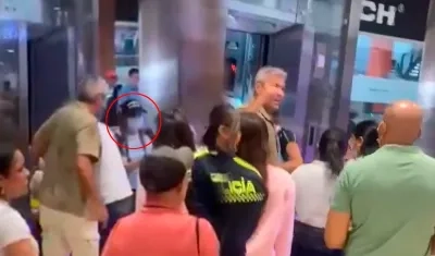 La barranquillera captada en video.