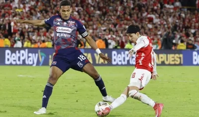 Homer Martínez durante la final que Medellín disputó con Santa Fe. 