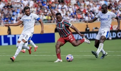 Jhon Arias durante el partido de cuartos de final contra el Al Hilal.