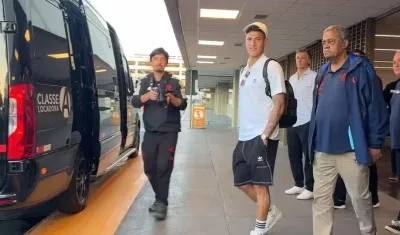 Jorge Carrascal a su arribo al aeropuerto Galeao, de Río de Janeiro. 