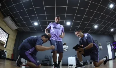 Jordan Barrera durante las evaluacioes médicas con el Botafogo. 