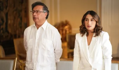 El Presidente Gustavo Petro y Laura Sarabia.