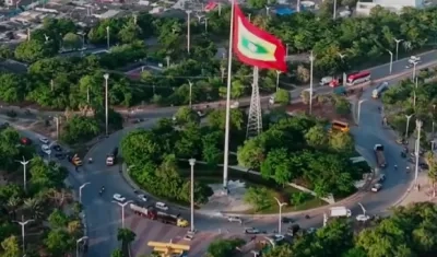 Rotonda de la calle 17, en Barranquilla. 