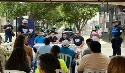 Director del Tránsito de Soledad durante la socialización de las intervenciones. 