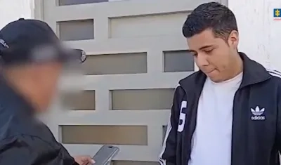 Óscar Santiago Gómez Leal, al momento de su captura.