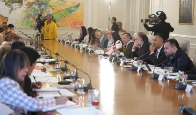 El Presidente de la República, Gustavo Petro, en el Consejo de Ministros.