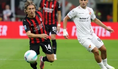 Luka Modric en acción de juego.