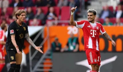 Luis Díaz durante el encuentro.