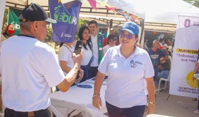 La Alcaldesa de Soledad, Alcira Sandoval.