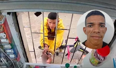 David Torres Núñez, alias ‘Care Muerto’, quedó grabado cuando asaltaba una droguería. 