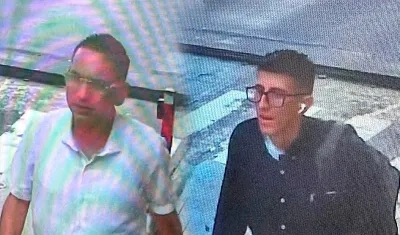 Presuntos delincuentes que cometieron el robo. 