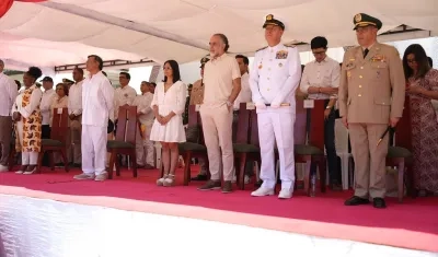 El Ministro del Interior, Armando Benedetti, durante el acto por la Batalla de Boyacá, realizado en Leticia.
